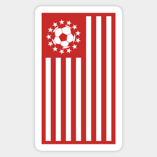 American Soccer Flag Sticker